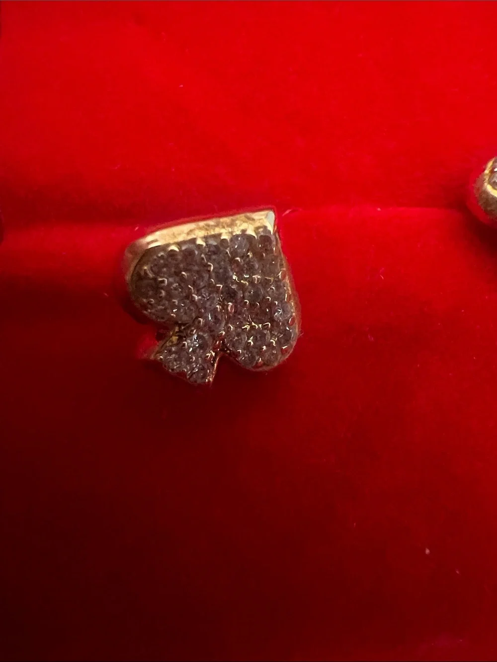 Kate Spade Rose Gold Crystal Spade Stud Earrings